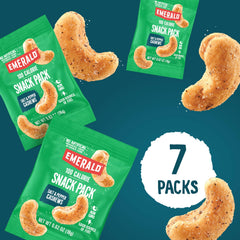 Emerald Salt and Pepper Cashews on the go for travel-friendly snacking.