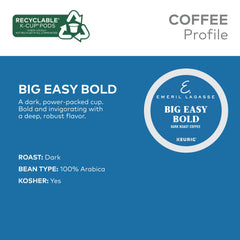 Emeril Big Easy Bold K-Cup brewing cup captures rich, Parisian-inspired coffee aroma.