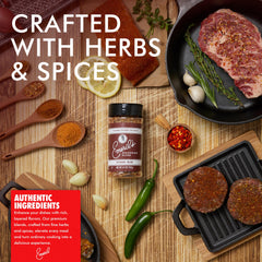 Emeril Lagasse Chicken Rub jar delivers savory herbs for poultry and roasted veggies.
