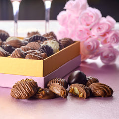 Empire Delights 16 flavor assortment chocolates displayed