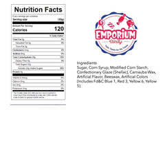 EMPORIUM CANDY black licorice jelly beans close-up highlights spicy anise aroma.