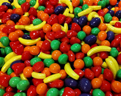 Dish-display ready, vibrant fruit shapes add visual appeal to any snack station.