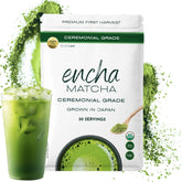 Encha ceremonial grade matcha powder ready for whisking.