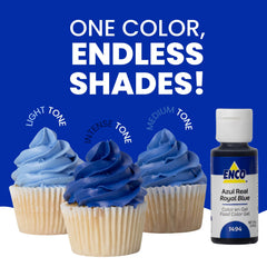 ENCO Royal Blue royal icing color for detailed piping