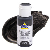 ENCO Super Black gel color bottle cap view for precise color control in baking