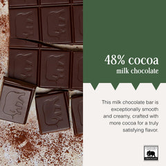 Endangered Species Milk Chocolate Bar cream texture promises velvety melt in every bite.