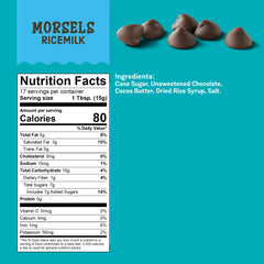 Ingredient label on Enjoy Life Ricemilk Morsels