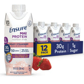 Ensure Max Protein Creamy Strawberry bottle front view for on-the-go protein
