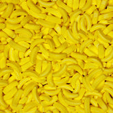 Entervending banana Runts bulk bag with shapes for party favors.