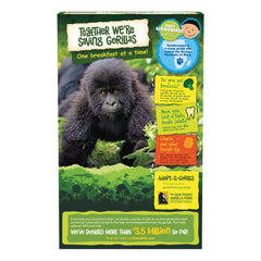 Gorilla illustration promoting conservation education for kids and families.