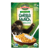 EnviroKidz Gorilla Munch cereal box with 10 oz package for kid-friendly breakfast.
