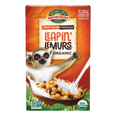 EnviroKidz Leapin' Lemurs cereal box, organic kid-friendly breakfast option