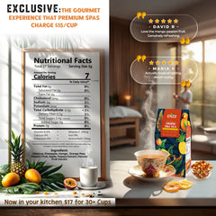Enzo's Master Reserve loose-leaf Tropical Tiki blend for refreshing afternoons.
