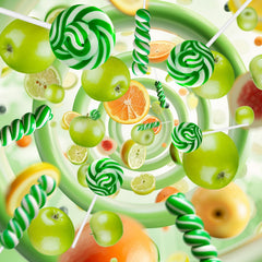 EORA green and white twist lollipops ideal for St. Patrick's Day decor
