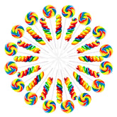 EORA rainbow twist lollipop swirl for vibrant party decor