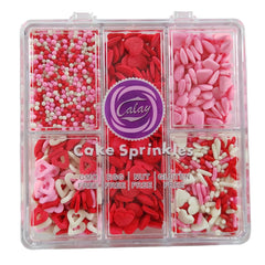 EPHVODI Valentines Sprinkles heart shapes for cake decorating and romantic desserts.