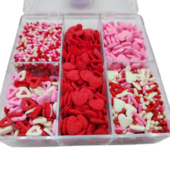 EPHVODI Valentines Sprinkles mini pearl 2mm for elegant cookie toppers.