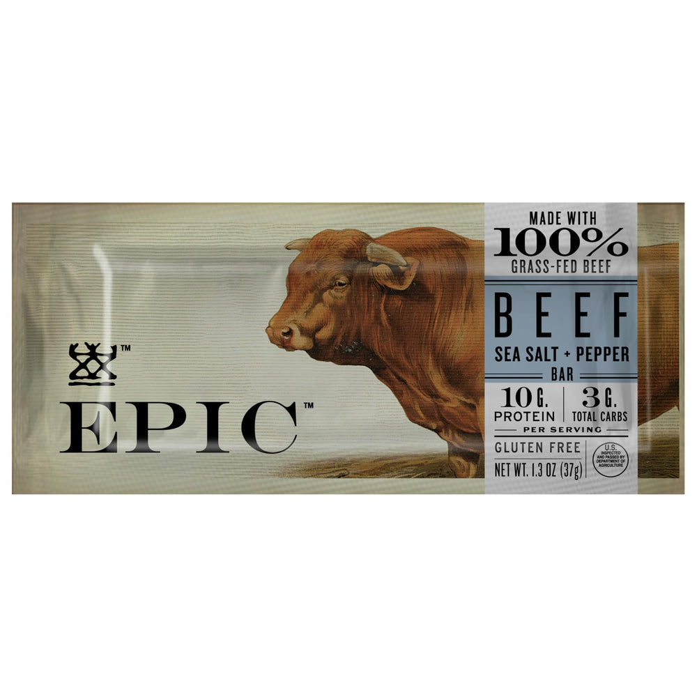 Epic Bar Beef Ssalt Pepper snack, a protein-rich on-the-go flavor boost.