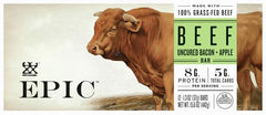 Ingredients label on EPIC bar shows gluten-free and Whole30 Approved.