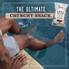 EPIC Maple Bacon Seasoning Pork Cracklings serving bowl presents keto-friendly crunch.