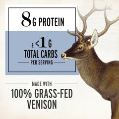 EPIC Venison Strips with Beef ingredients highlight grass-fed venison and simple seasoning