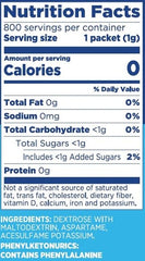 Equal 0 Calorie packets added to iced tea for sugar-like sweetness.