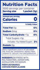 Equal Sugar Packets foil pack offers quick tea sweetness while traveling.