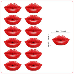 Ercadio edible red lip toppers for Valentine cupcakes and romantic treats