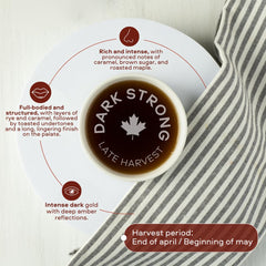 Escuminac Late Harvest maple syrup pouring for drizzles