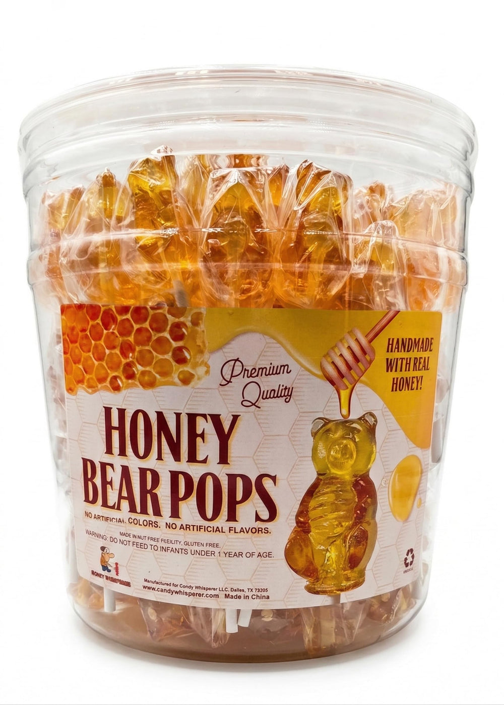 Espeez Honey Bear Pops lollipops on a stick, ideal party favors and kid-friendly treat.