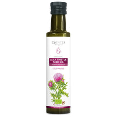 Essences Bulgaria milk thistle oil bottle ready for culinary use