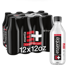 Essentia Water 12-pack bottles for convenient on-the-go hydration with a crisp taste