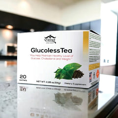 A comforting Glucoless Tea brewed in a cup, perfect for mindful moments.