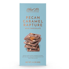 Ethel M small-batch milk chocolate bar with caramel and pecans, premium indulgence for gifting.