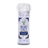 Eupherbia Blue Salt crystals in a bottle, perfect for finishing dishes.