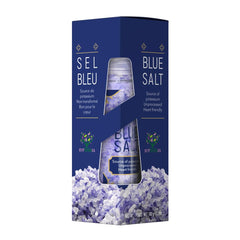 Eupherbia Blue Salt grinder pack ready for tabletop seasoning.