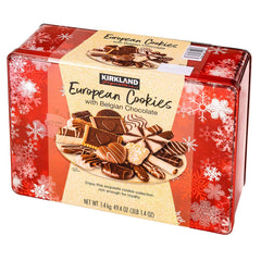 European Cookies Kirkland Signature Belgian chocolate pack shot with premium chocolate-coated biscuits
