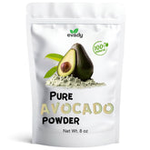 EVADY Avocado Powder 8oz packaging demonstrates shelf-stable nutrition for smoothies and meals.