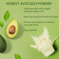EVADY Avocado Powder in a smoothie bowl demonstrates easy nutrient boost for beverages.
