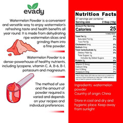 EVADY Watermelon Powder jar ready for smoothies and desserts.