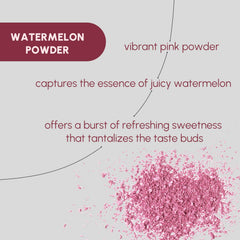 EVADY Watermelon Powder mixed drink in a glass highlighting natural color.