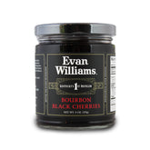 Evan Williams Bourbon Black Cherries stemmed jar: gourmet garnish for classy Old Fashioned cocktails.