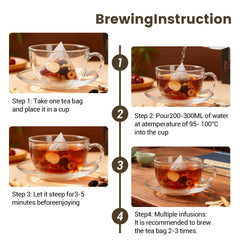 EverEra five ingredient herbal tea with dried herbs for depth of flavor.