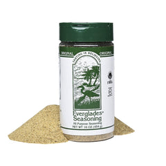 Everglades All Purpose Seasoning bottle front showing bold Southern flavor ready to enhance meals.