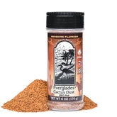 Everglades Cactus Dust BBQ Seasoning jar front highlighting mesquite flavor for grilling.