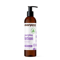 Everyone Lotion Vanilla Lavender bottle showcases premium ingredients for hydration.