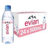 evian pack 24 500ml bottles for convenient in-home hydration