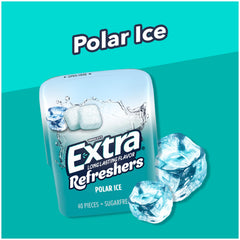 Extra Gum Refreshers Polar Ice resealable bottle keeps gum fresh during travel.