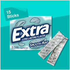Extra Gum Smooth Mint individually wrapped packs ideal for sharing at school or work