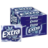 Extra Winterfresh gum bulk box with ten 15-piece packs for on-the-go freshness